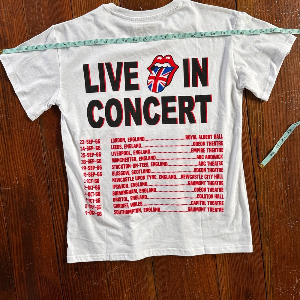 The Rolling Stones White and Red Short Sleeve Tee - Picture 3 of 3